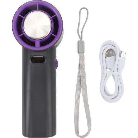 Ventilateur de refroidissement portatif, chargement USB à grande vitesse, écran d'affichage Portable, Mini avec compresse de glace, pour voyage en plein air, gris (1/5)