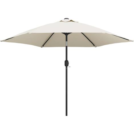 Sonnenschirm Sandweiß 3 m Stahlmast vidaXL