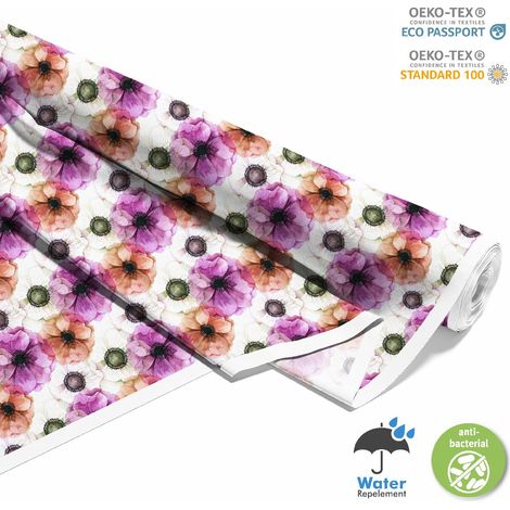 Outdoor dekostoffe oxford - Motiv gemalte Blumen 7 I DX129 (1/5)