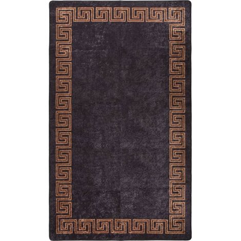 Tapis lavable antidérapant, Tapis de salon, Tapis Intérieur & Extérieur 190x300 cm Noir et doré MKS37591 (1/5)