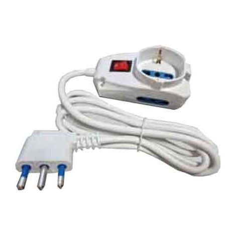 MULTIPRISE AVEC INTERRUPTEUR 3 VOIES CARDINALE 1+2 PLACES