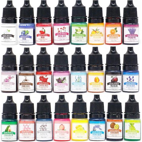 Epoxidharz-Pigmentset, kristallklare Epoxidharz-Farbflüssigkeit, 24 leuchtende Farben