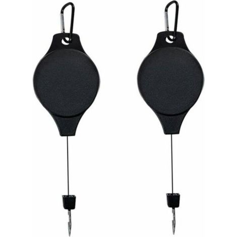 Crochet Poulie Pour Plantes - Rétractable Jusqu'à 74 Cm - Réglable En Hauteur - Pour Intérieur - Lot De 2 (1/4)