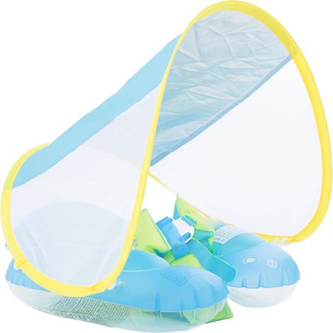Bouée pour bébé avec pare-soleil amovible, cercle de natation pour enfants, taille XL (diamètre intérieur 19 cm)