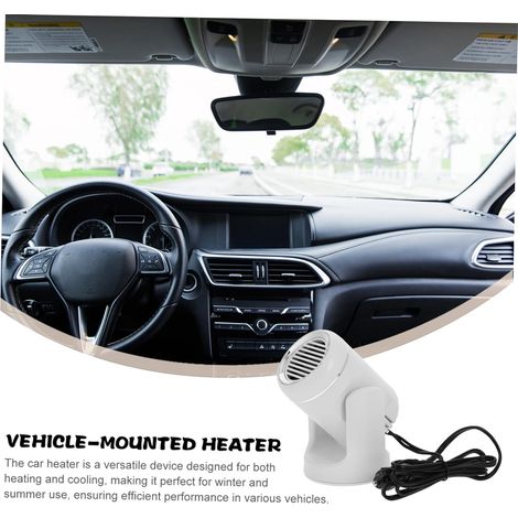 Riscaldatore rotante per auto per sbrinamento e raffreddamento Ventilatore portatile con parabrezza regolabile e riscaldamento e raffreddamento interno (1/4)