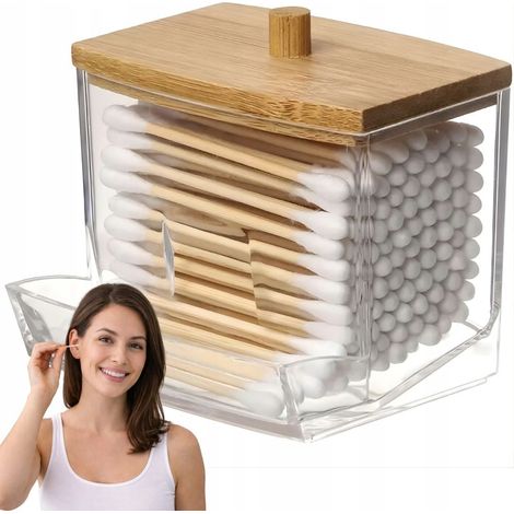Organizador de baño para bastoncillos de algodón, higiénico y cosmético. (1/4)