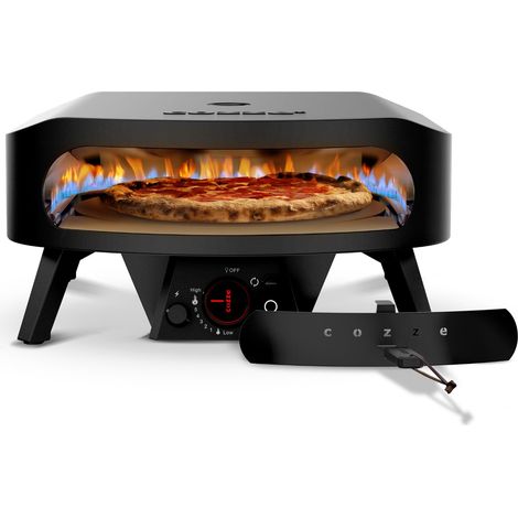 17" Four a Pizza Gaz Pierre Rotative Édition Noire Ø43 cm │Four à Pizza Extérieur 600°C – Cuisson en 2 minutes (1/5)