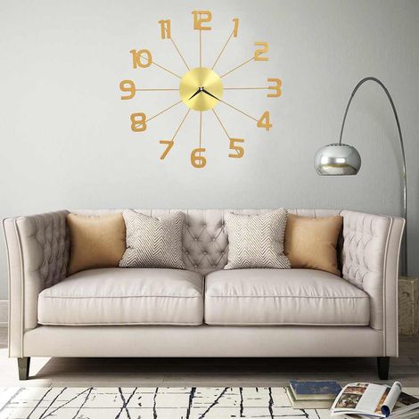 Horloge murale Métal 50 cm Doré (1/5)