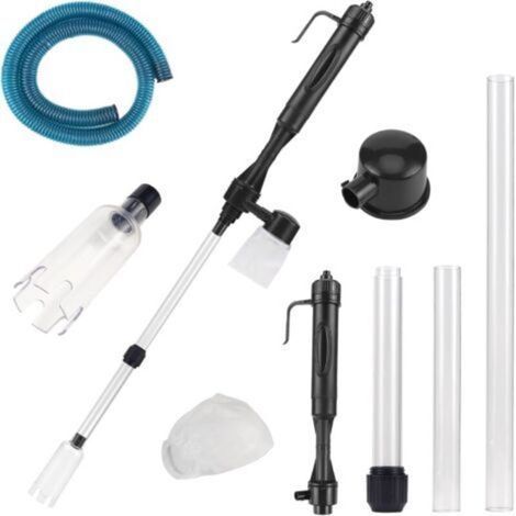 Aspirateur Aquarium Kit Pompe pour Nettoyage Aquarium Aspirateur Électrique pour Aquarium Nettoyeur Automatique De Gravier Aquariophilie pour Changer l'eau et Nettoyer Sable (1/5)
