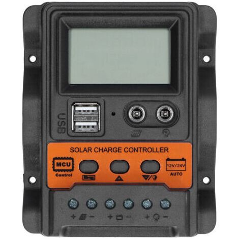 [JAMAIS UTILISÉ]Contrôleur de charge solaire avec écran LCD, double port USB, régulateur de décharge CC 12 V-24 V, 30 A (1/4)