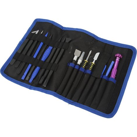 Kit d'outils 17-en-1 pour démontage électronique K-1102, levier en plastique antistatique, pince à épiler de précision, ensemble de réparation de smartphone et PCB, accessoire de bricolage polyvalent (1/5)