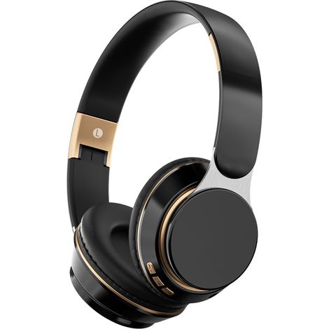 Casque Bluetooth sans fil circum-aural, réduction active du bruit (20 dB), autonomie de 22 heures, boutons de commande, microphone intégré, chargement USB-C, noir (1/5)