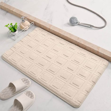 Tapis De Bain - Mousse À Mémoire De Forme - Non Glissant - Absorbant - 50 X 80 Cm (1/5)