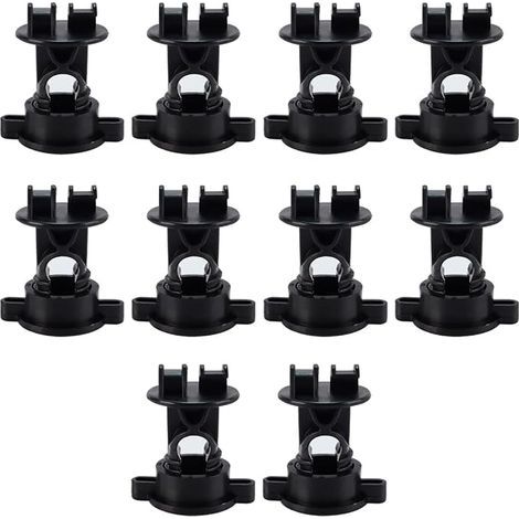Electric Fence Post Insulator, Bolt Type ABS for Electric Fence, Agricultural Garden, Farm, Black (1/5)