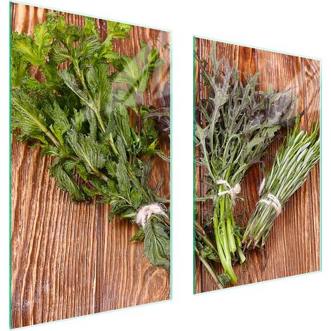 PIASTRA PROTETTIVA IN VETRO PER CUCINA 65x52 ROSMARINO (1/5)