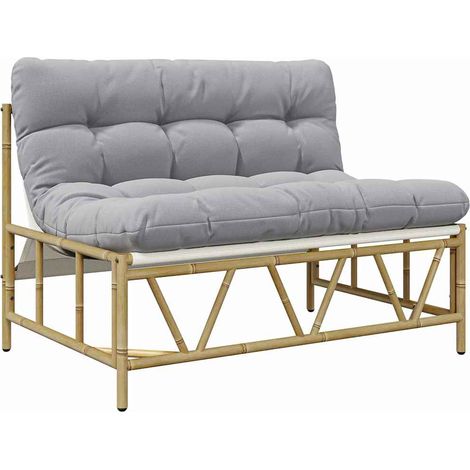 Maison Exclusive - Outdoor-Sitzplätze mit Kissen Hellgrau 110 x 7