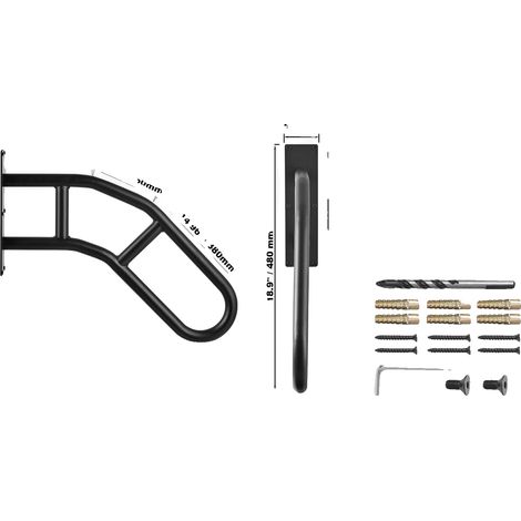 Rampe pour escaliers extérieurs, installation facile, construction durable, 32in 1pcs (1/2)