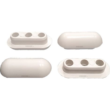 Kit 4 pezzi paracolpi PAR017 rettangolari grigi in gomma per Copriwater sedile Wc (1/2)