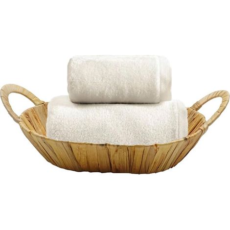 Cestino ovale di corda di giacinto d'acqua - Mis. 30x23x7cm - Struttura in ferro, cesto portaoggetti decorativo con 2 maniglie, contenitore intrecciat (1/5)