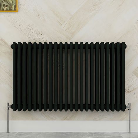 SKY Bathroom 600x1010mm 3 Column Radiator Horizontal Black Traditional Column Radiator (1/5)