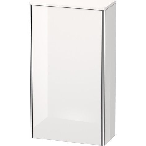 Armadio Duravit XSquare a mezza altezza 50,0x23,6 cm, 1 anta, cerniera destra, 2 ripiani in vetro XS1303R, Colore (anteriore/corpo): Laccato Bianco Lilla Seta opaco Laccato opaco - XS1303R8787