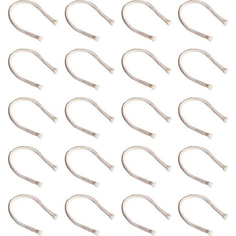 Lot de 20 mèches de rechange en coton - 15 cm - Écologiques - Durables pour lampes à alcool, lampes à huile et torches de jardin DENUOTOP (1/4)