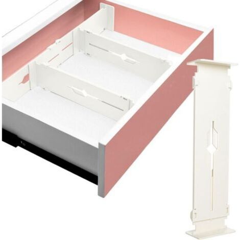 Schubladenorganizer, Schubladenteiler, 4-teiliges DIY-Schubladenset, verstellbare Schubladenteiler 32-50 cm für Bürobedarf, Schlafzimmer, Küche, Make-up-Utensilien