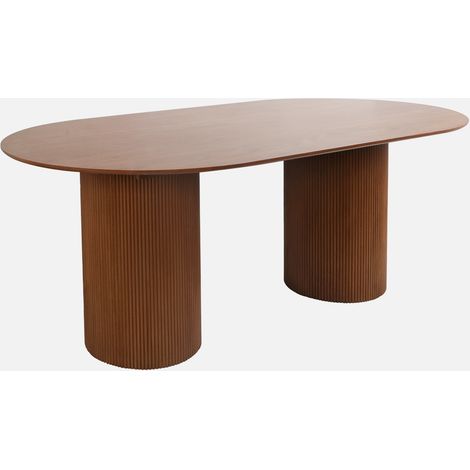Mesa de comedor con efecto de madera con 4-6 plazas, 180cm (1/5)