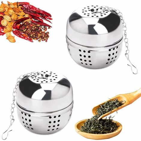royaluxe - 2 Pièces Acier Inoxydable Infuseur à Thé Boule à Thé, Passoire à thé en Boule à thé à pour Thé, Épices et la plupart des tasses et théières, (1/5)