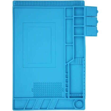 Tapis de Protection en Silicone Magnétique Antistatique pour Réparation de Téléphone et PC (1/4)