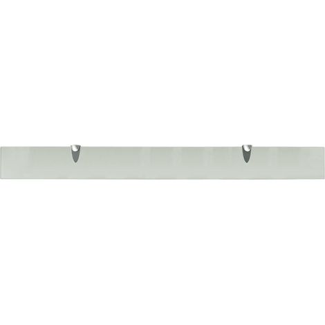 Étagère Tablette en Verre 100 cm Blanche à fixer pour une décoration moderne et épurée (1/4)