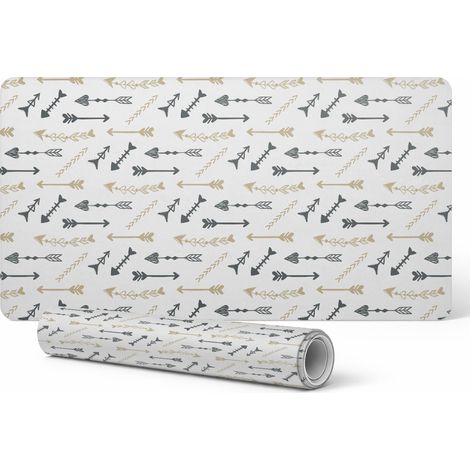 Alfombrilla de escritorio moderna para teletrabajo con estampado de flechas, 100x50 cm.