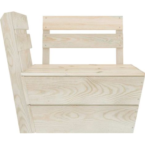 Canapé d'angle sectionnel, Canapé d'extérieur, Meuble de jardin, palette Bois d'épicéa imprégné OIB8436E (1/4)