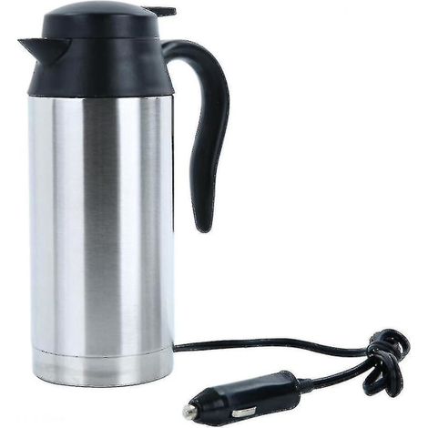 KLVGTIFS PU - Bouilloire électrique pour voiture 750 ml 12 V, idéale pour les voyages, le camping et les activités de plein air (voiture, camionnette, camion, etc.), 120 W.