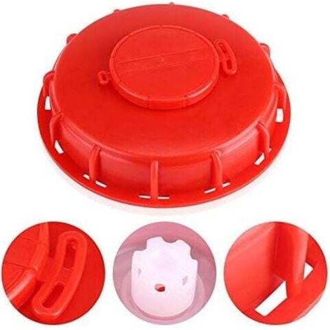 Couvercle de réservoir IBC Ulisem, bouchon de conteneur IBC pour réservoir d'eau liquide, plastique rouge 163 mm