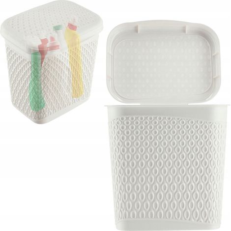 KADAX Waschmittelbehälter in Kapselform, 6 l, weiß, Waschmittelbox