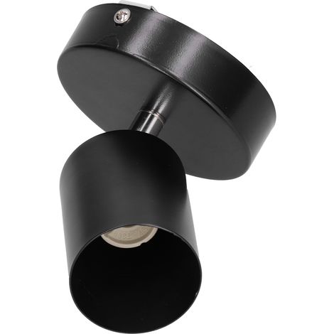 Support de spot GU10 à tête unique en fer forgé, réglable, pour chambre ou centre commercial, 85-265 V, noir (1/5)