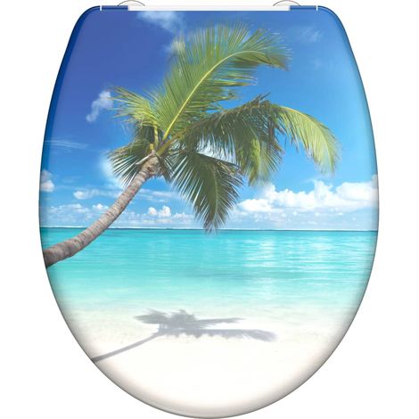 SCHÜTTE Asiento de inodoro con cierre suave CARRIBEAN estampado (1/5)