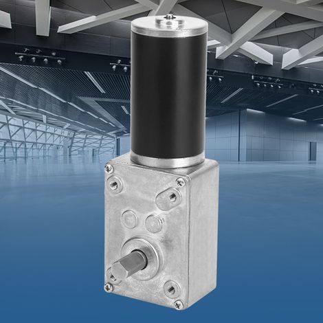 Moteur à réducteur électrique réversible à vis sans fin, arbre de 8 mm, 24 V (15 tr/min) (1/5)