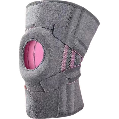 Ginocchiera compressiva con cinturini in silicone, tutore sportivo per il ginocchio, utilizzabile su polpacci e parte bassa della schiena, taglia unica, unisex (grigio scuro) (1/5)