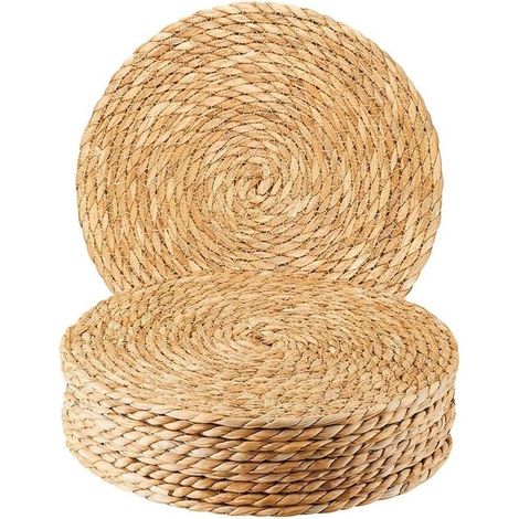 Ensemble de 10 sets de table ronds tissés, 12 sets de table bohèmes en rotin, sets de table tissés à la main pour la table à manger, la maison, le mariage
