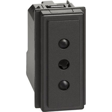 BTICINO KG4113 - Presa 2 P+T 10 A, 250 Va.C. - Nero - Now