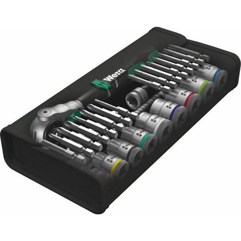 Wera 05004046001 set cricchetto quadro da 3/8“, 8100 sb 6, metrico, 29 pezzi