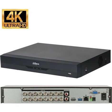 Dahua XVR 16 canali WIZSENSE HDCVI HDTVI AHD CVBS IP 8MP - XVR5116H-4KL-I3 (4K) S