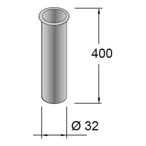 Tuyau supplémentaire hauteur pour chaque raccord de siphon Ø32 x 400 mm