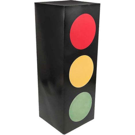 Diese Geschenkbox in Form einer Ampel ist perfekt für Geburtstagsfeiern mit Autorennen-Motto. Die leere Papierhülle eignet sich ideal für Süßigkeiten, Pralinen und kleine Geschenke. Eine witzige Gesch (1/4)
