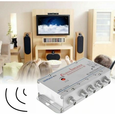 AMPLIFICATORE SDOPPIATORE SEGNALE TV VIDEO SEGNALE ANTENNA IN-OUT DA 1 A 4 CATV