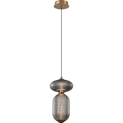 Nico LED-Pendelleuchte schwarz italux PND-8545-2A-AB-SG (1/2)