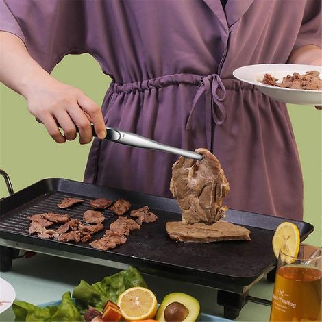Pfannkuchengrillschaufel-Clip, Grillzange, Fischschaufel-Clip, Rot