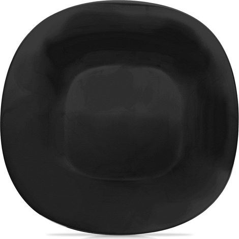 Assiette plate creuse en verre noir luna 265 cm